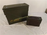 2 METAL AMMO CANS