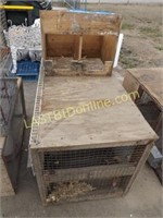 CHICKEN CAGE WITH NESTING BOX