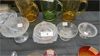 Nice Lot Of Pressed Glass~ Covered Dish