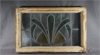 Antique Wooden Stained Glass Window