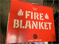 FIRE BLANKET IN A METAL CABINET-LOOKS TO BE