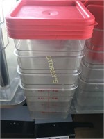 8qrt Poly Food Containers w/ Lids