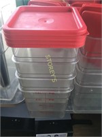 8qrt Poly Food Containers w/ Lids