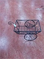 Wrought iron decorative wheelbarrow