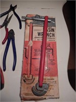 Compressor, Pliers, Basin Wrench, Utility Knives