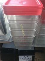 8qrt Poly Food Containers w/ Lids