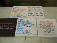 INSPIRATIONAL SAYINGS ON CANVAS SQUARES