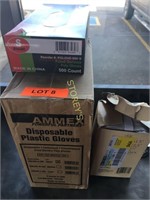 3 Boxes of Plastic Gloves