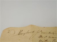 1795 Worcester Co. land grant indenture signed