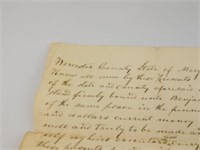 1859 Worcester Co. land grant indenture signed