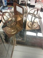 Pair of bronze colored bookends