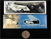 Frost Cutlery New Folding Pocket Knife Wolf