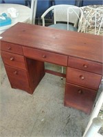 Wooden desk with 7 drawers
