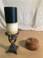 Stone box and candle stand