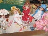 5pc Porcelain Collectors Dolls