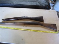 2pc Vintage Left Hand Military Wood Rifle Stocks