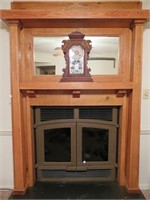 Wood Mantle With Mirror
