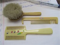 Celluloid Japan Baby Brush & Comb Set & 1