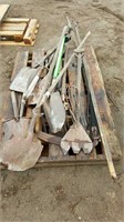 Misc shovels, pitch forks