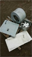 Squirrel cage blower and electrical misc