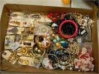 VINTAGE CONTUME JEWELRY-PINS, BEADS AND MORE