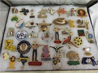 SELECTION OF LION'S CLUB BADGES FROM 1980'S