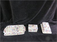 3 PC PORCELAIN CHINTZ SET MADE IN JAPAN 3"T X 10"W