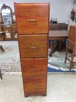 ANTIQUE FOUR DRAWER FILE CABINET 53"T X 24.5"W X