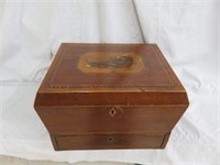 19TH CENTURY VICTORIAN INLAID SEWING BOX WITH