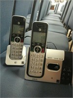 Pair of AT&T housephones with cords and