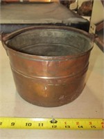 Vintage Hammered Copper Bucket / Pail
