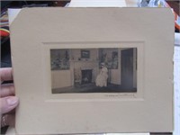 Wallace Nutting Signed Print-4 3/4 x 2 1/2 in.