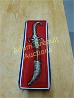 Ornate dragon 10" dagger, new