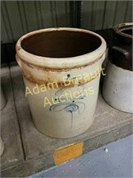 Vintage 13.5 inch Pottery crock, has cracks