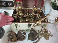 nice brass lot in palm tree box (you'll like this)