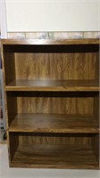 3 shelf wooden bookshelf