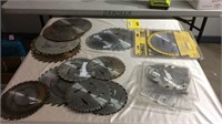 Assorted saw blades