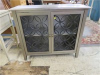MODERN TWO DOOR CABINET WITH METAL INSERTS