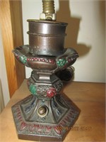 Antique Cast Mini Lamp w/Coloring-Needs Cord