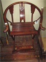 Unusual Antique Wooden Monk ZEN Chair