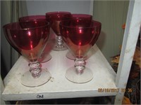 5 Red Wine Glasses
