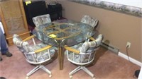 Glass top dining room set