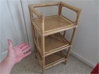 small rattan-bamboo stand - 27in tall - sturdy