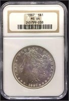 1887 MS64 Morgan Silver Dollar