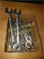 Box of assorted wrenches, many Craftsman