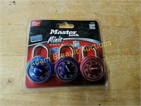Master Lock Mini combination locks, new
