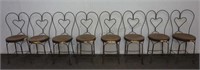 8 Coor's Metal Frame Ice Cream Parlor Chairs