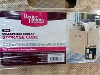 Better Homes Collapsible Burlap Storage Cube