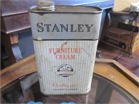 1950's Stanley Stanhome Furniture Cream Tin