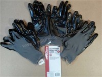 Hyper Tough Nitrile-Grip Gloves, 3-Pair (L)